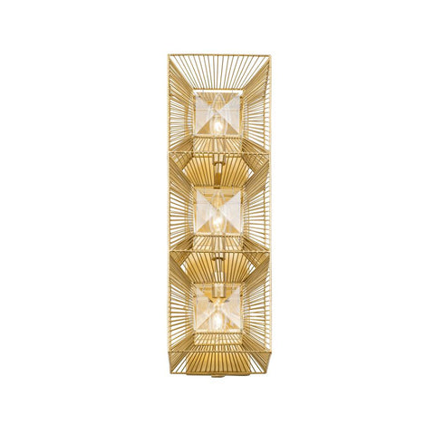 Varaluz Arcade 3 Light Sconce French Gold Model: 366W03FG