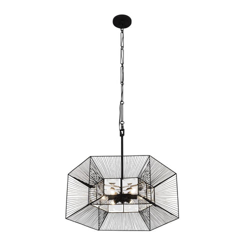 Varaluz Arcade 6 Light Pendant Carbon Model: 366P06CB