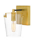 Varaluz Arlo 1 Light Bath Blac Satin Brass Model: 351B01BLSB
