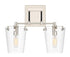 Varaluz Arlo 2 Light Wall Blac Polished Nickel Model: 351K02BLPN