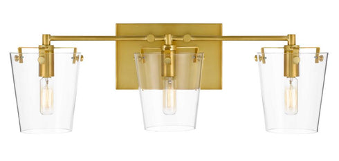 Varaluz Arlo 3 Light Bath Blac Satin Brass Model: 351B03BLSB