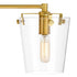 Varaluz Arlo 3 Light Bath Blac Satin Brass Model: 351B03BLSB