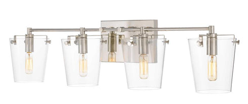 Varaluz Arlo 4 Light Bath Blac Polished Nickel Model: 351B04BLPN