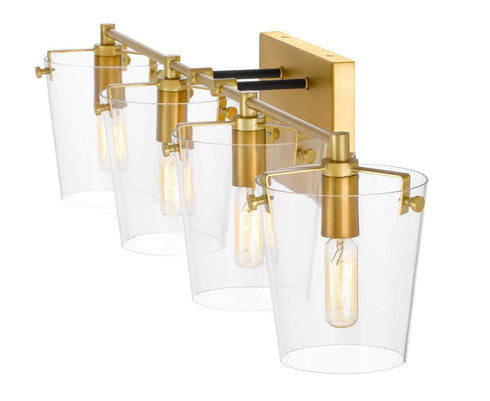 Varaluz Arlo 4 Light Bath Blac Satin Brass Model: 351B04BLSB