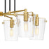Varaluz Arlo 6 Light Chandelier Blac Brass Model: 351C06BLSB