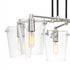 Varaluz Arlo 6 Light Chandelier Blac Polished Model: 351C06BLPN