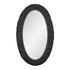 Varaluz Athena 24x40 Oval Wall Mirror Matte Blac Black Seagrass in Matte Black/Black Seagrass Finish Model: 457MI24MBB