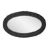 Varaluz Athena 24x40 Oval Wall Mirror Matte Blac Black Seagrass in Matte Black/Black Seagrass Finish Model: 457MI24MBB