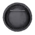 Varaluz Athena 30 in Round Wall Mirror Matte Blac Black Seagrass in Matte Black/Black Seagrass Finish Model: 457MI30MBB