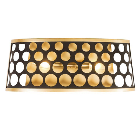 Varaluz Bailey 2 Light Bath Matte Blac French Gold Model: 346B02MBFG
