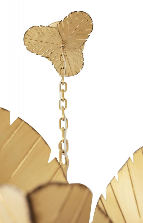 Varaluz Banana Leaf 12 Light Chandelier Gold Model: 901C12GO