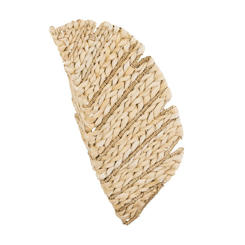 Varaluz Banana Leaf 2 Light Sconce French Gol Natural Seagrass in French Gold/Natural Seagrass Finish Model: 901K02FGN