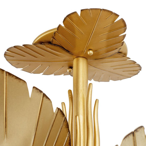 Varaluz Banana Leaf 3 Light Semi Flush Gol Dark Model: 901S03GO