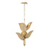 Varaluz Banana Leaf 6 Light Chandelier French Gol Natural Seagrass in French Gold/Natural Seagrass Finish Model: 901C06FGN