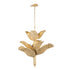 Varaluz Banana Leaf 9 Light Chandelier French Gol Natural Seagrass in French Gold/Natural Seagrass Finish Model: 901C09FGN