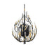 Varaluz Bask 2 Light Crystal Sconce Matte Blac Model: 271K02MBFG