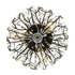 Varaluz Bask 3 Light Crystal Semi Flush Matte Blac Model: 271S03MBFG
