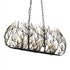 Varaluz Bask 6 Light Crystal Linear Pendant Matte Model: 271N06MBFG
