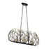 Varaluz Bask 6 Light Crystal Linear Pendant Matte Model: 271N06MBFG