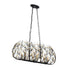 Varaluz Bask 6 Light Crystal Linear Pendant Matte Model: 271N06MBFG