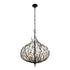 Varaluz Bask 6 Light Crystal Pendant Matte Blac Model: 271P06MBFG