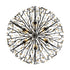 Varaluz Bask 6 Light Crystal Pendant Matte Blac Model: 271P06MBFG
