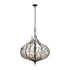 Varaluz Bask 6 Light Crystal Pendant Matte Blac Model: 271P06MBFG