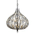 Varaluz Bask 9 Light Crystal Pendant Matte Blac Model: 271P09MBFG
