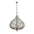 Varaluz Bask 9 Light Crystal Pendant Matte Blac Model: 271P09MBFG