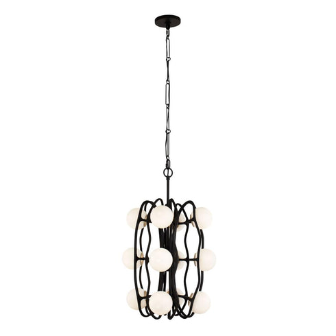 Varaluz Black Betty 12 Light Pendant Carbo French Model: 374P12CBFG