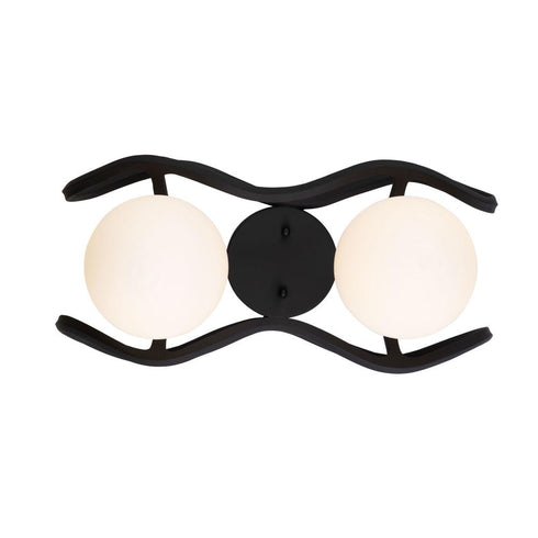 Varaluz Black Betty 2 Light Sconce Carbo French Model: 374W02CBFG