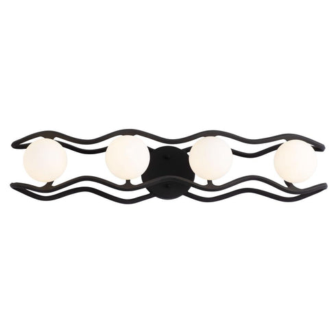 Varaluz Black Betty 4 Light Bath Carbo French Gold Model: 374B04CBFG