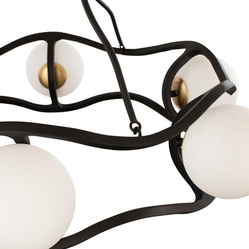 Varaluz Black Betty 6 Light Chandelier Carbo French Model: 374C06CBFG