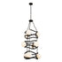 Varaluz Black Betty 9 Light 3 Tier Foyer Carbo Model: 374F09CBFG
