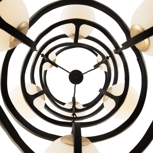 Varaluz Black Betty 9 Light 3 Tier Foyer Carbo Model: 374F09CBFG