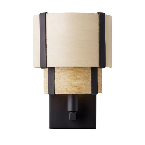 Varaluz Blonde Moment 1 Light Sconce Matte Blac Model: 389W01MBHN