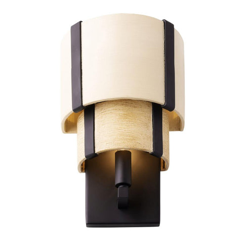Varaluz Blonde Moment 1 Light Sconce Matte Blac Model: 389W01MBHN