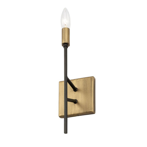 Varaluz Bodie 1 Light Ada Sconce Havana Gol Carbon Model: 314W01HGCB