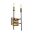 Varaluz Bodie 2 Light Ada Sconce Havana Gol Carbon Model: 314W02HGCB