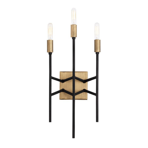 Varaluz Bodie 3 Light Ada Sconce Havana Gol Carbon Model: 314W03HGCB