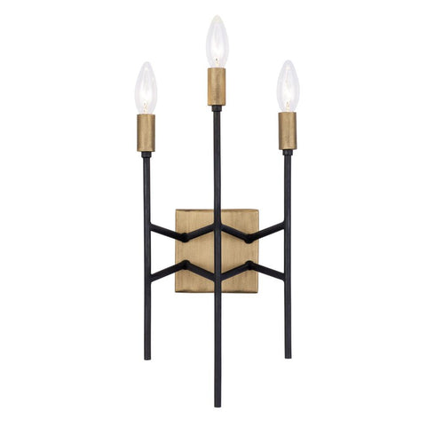 Varaluz Bodie 3 Light Ada Sconce Havana Gol Carbon Model: 314W03HGCB