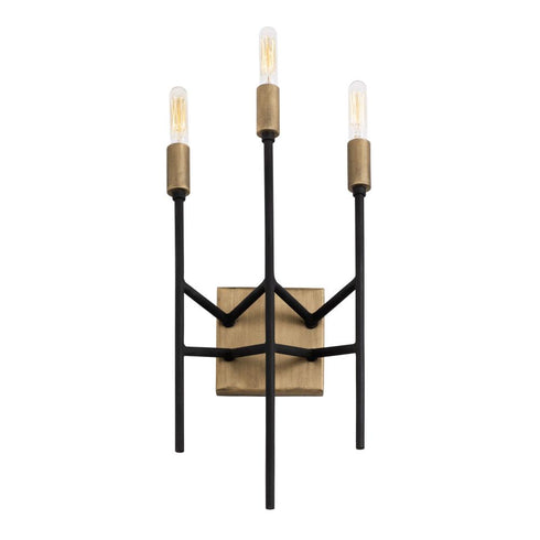 Varaluz Bodie 3 Light Ada Sconce Havana Gol Carbon Model: 314W03HGCB