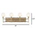 Varaluz Bodie 4 Light Bath With Glossy Opal White Glass in Havana Gold Model: 314B04HG
