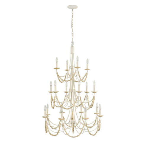 Varaluz Brentwood 18 Light 3 Tier Chandelier Model: 350C18CW