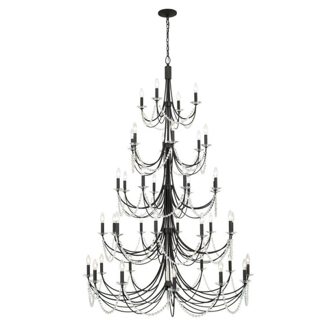 Varaluz Brentwood 40 Light 5 Tier Chandelier Carbon Model: 350C40CB
