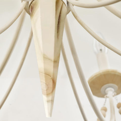 Varaluz Brentwood 6 Light Chandelier Country White Model: 350C06CW
