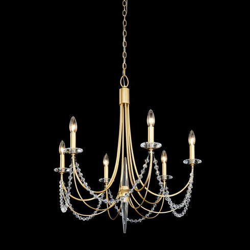 Varaluz Brentwood 6 Light Chandelier French Gold Model: 350C06FG