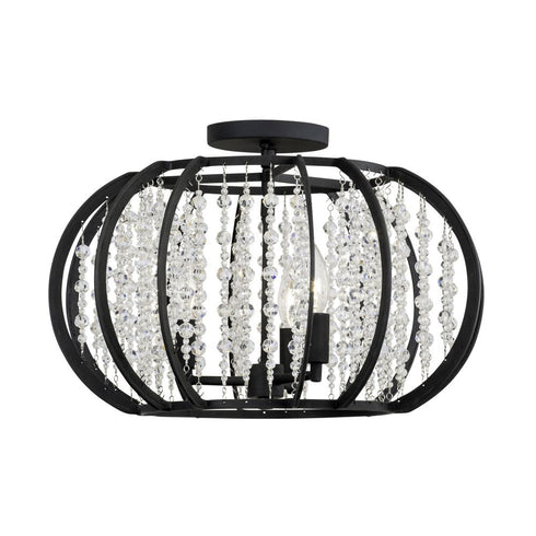Varaluz Caesar 3 Light Semi Flush Carbon Model: 367S03CB
