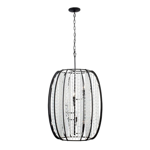Varaluz Caesar 6 Light Foyer Carbon Model: 367F06CB