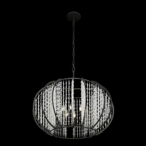 Varaluz Caesar 8 Light Pendant Carbon Model: 367P08CB